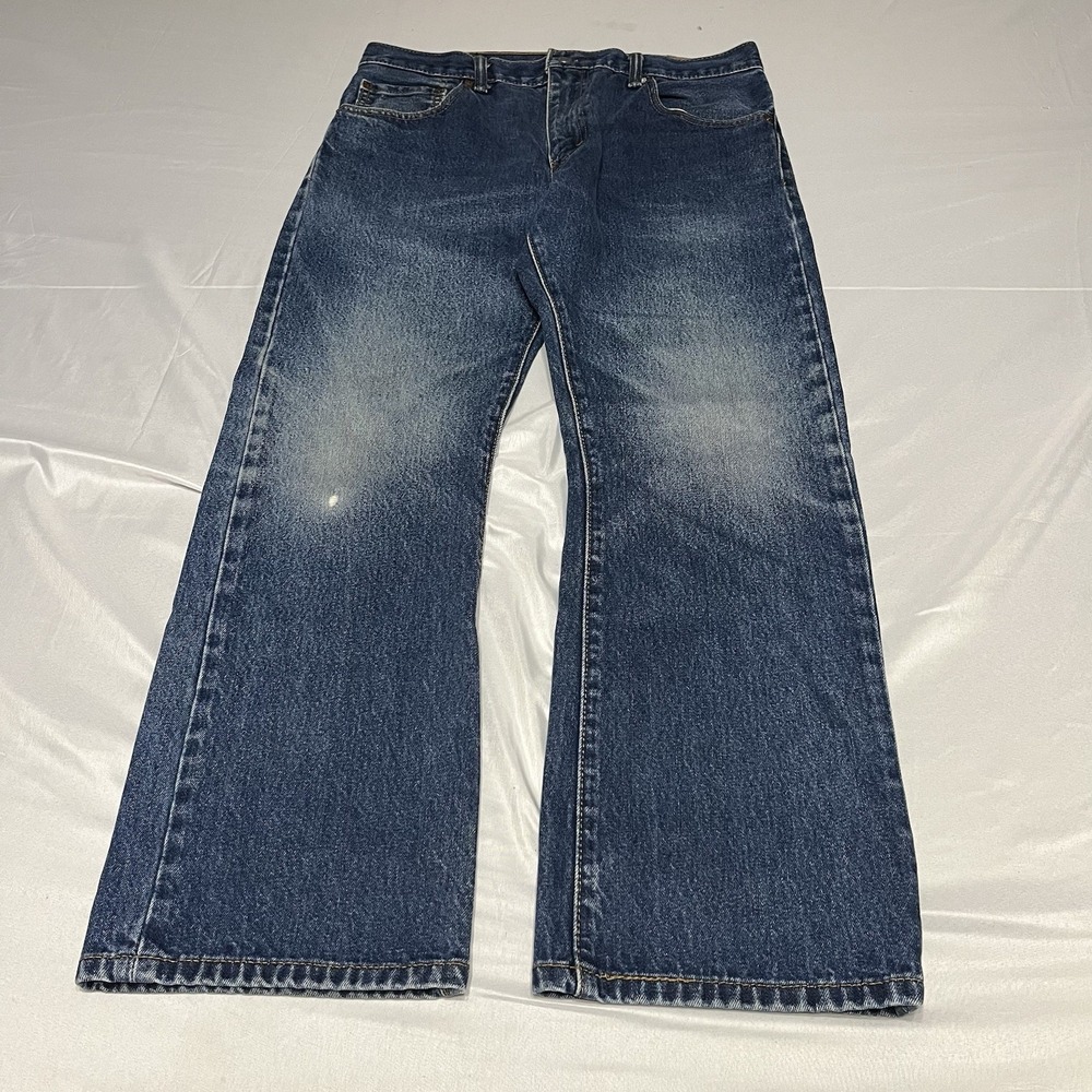 Levis 517 Bootcut Jeans Mens Tag 34x29 Fits 33x29 Dark Wash Western Good Fade
